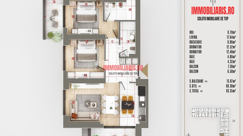 Cartier Noul Titan, Transport STB, Finisaje la Alegere, Comision 0% - Schiță 2