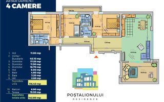 Apartament nou cu terasa, 4 camere, Brancoveanu, Sect.4, Comision 0 - Poză 15