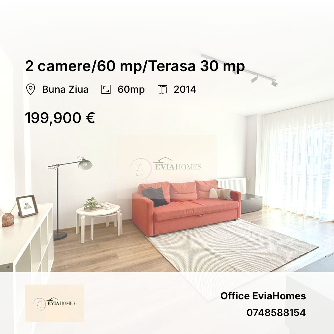 2 camere/60 mp/Terasa 30 mp - Poză 1