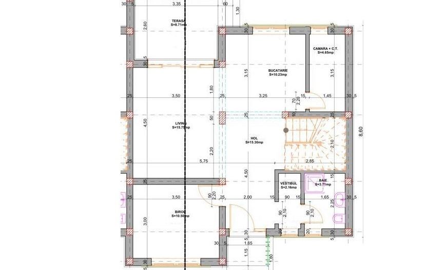 Casă nouă înșiruită, cu 5 camere, la gri, în Livada - Poză 9