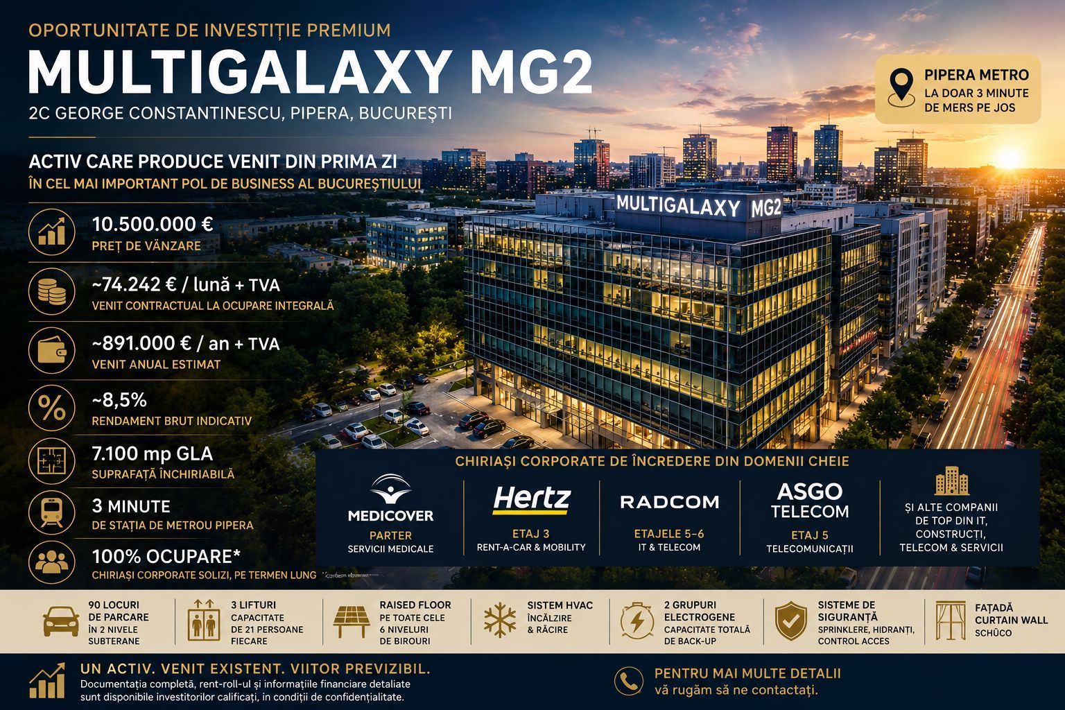OPORTUNITATE DE INVESTIȚIE | CLĂDIRE OFFICE- PIPERA- 7.100 MP GLA- - Poză 1