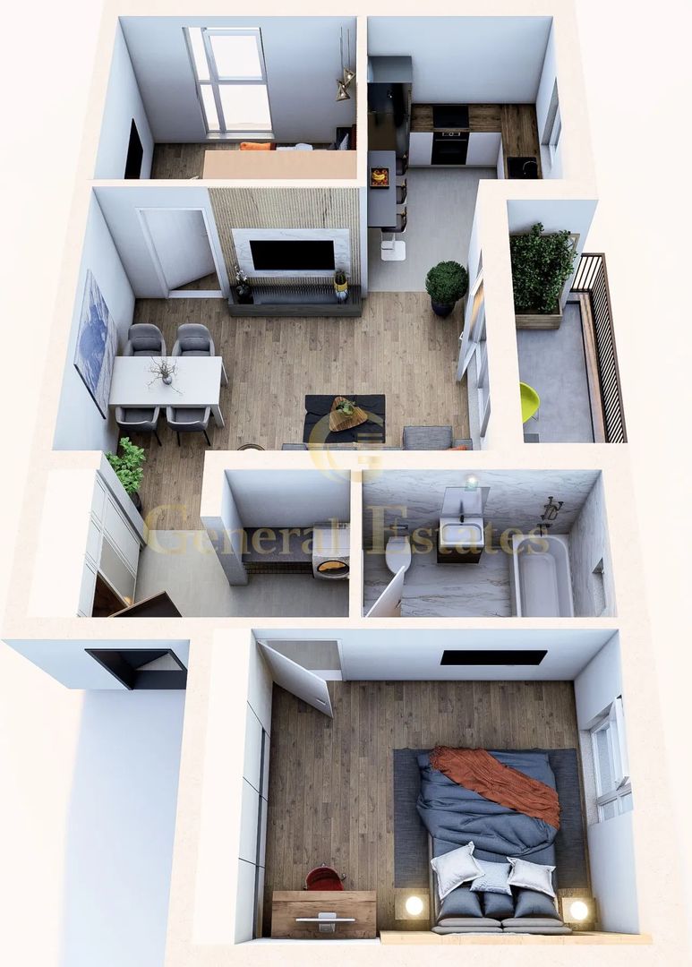 Apartament cu 3 Camere Complexul Residential Bule Residence Sanpetru - Poză 2