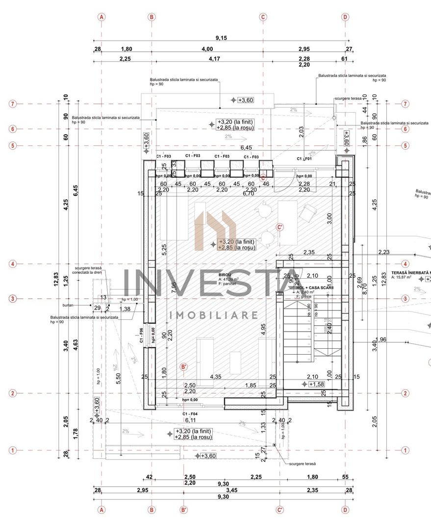Spatiu premium Zorilor, 250 mp, vitrat, 10 parcari! Panorma deosebita! - Schiță 16