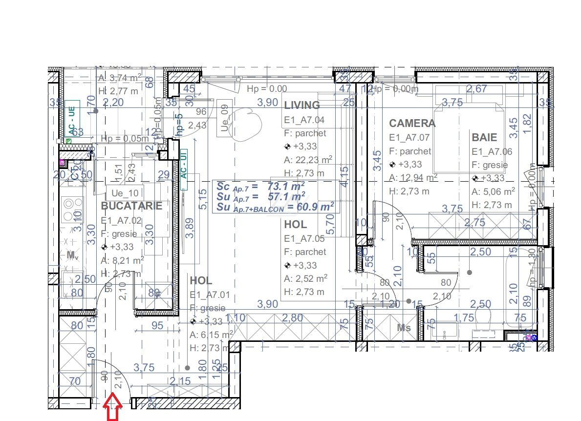 Bloc finalizat. Lift. Decomandat. Loc parcare. - Poză 11