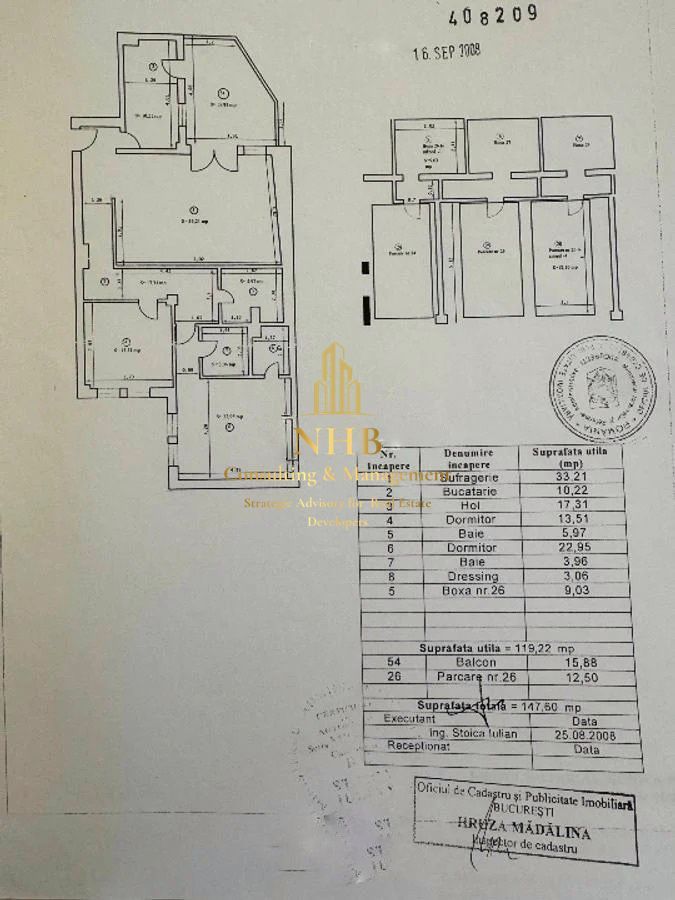 Apartament 3 Cam in bloc boutique cu loc de parcare subteran si boxa - Poză 8