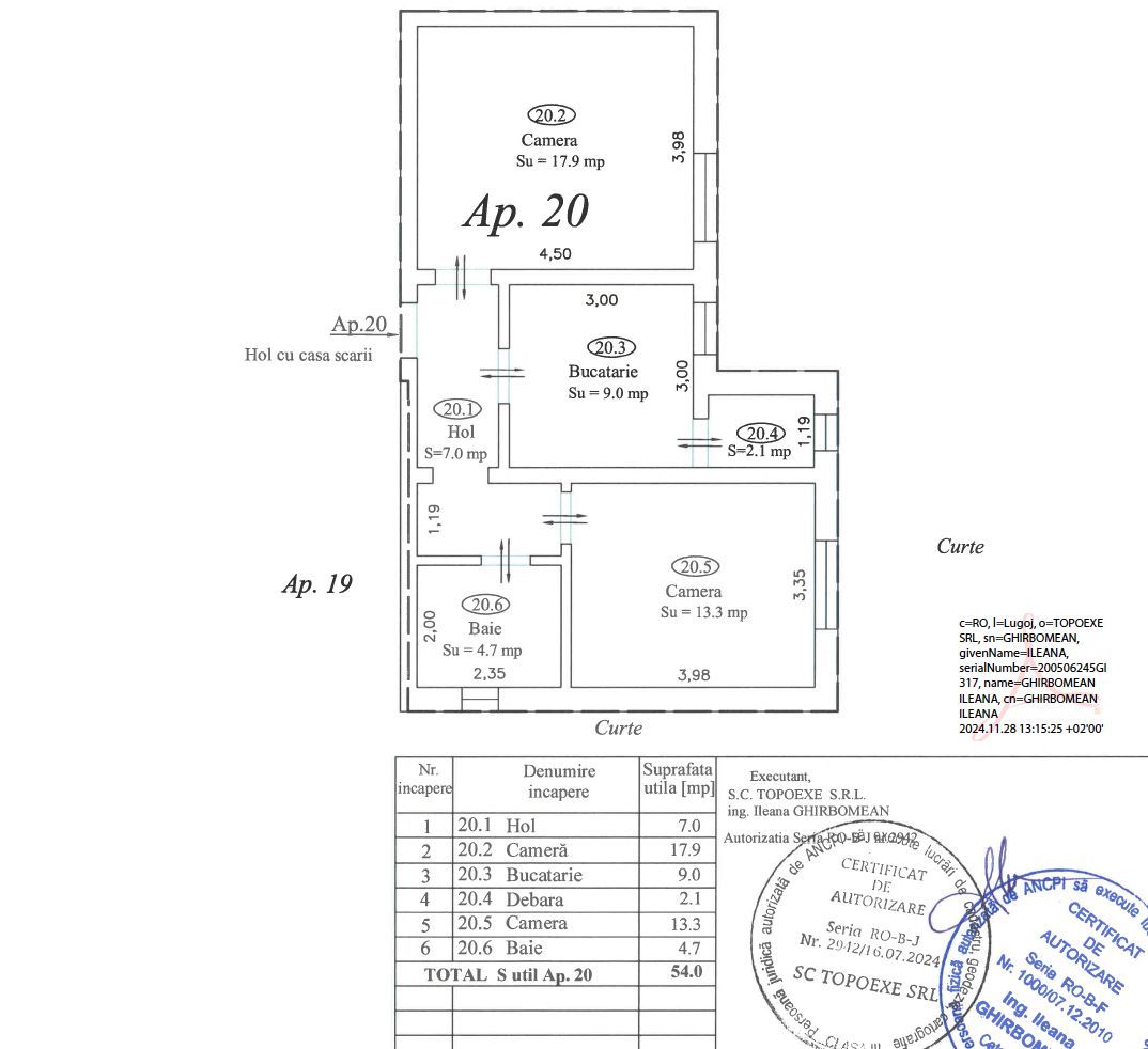 Apartament nr.20 cu 2 camere, boxa si parcare incluse in pret - Poză 4