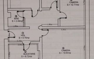 3 camere | centrala proprie | etaj intermediar | mobilat si utilat | - Poză 18