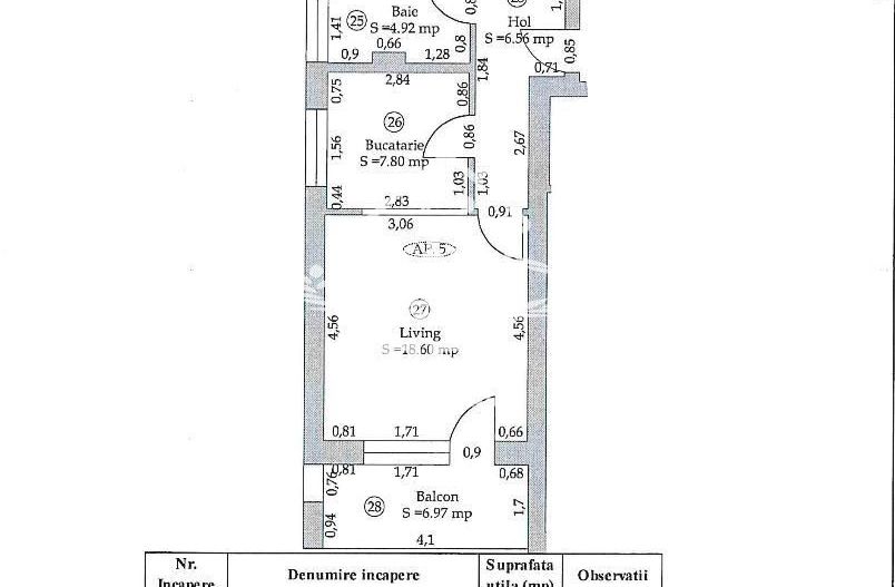 Apartament Modern 2 camere decomandat cu balcon în Cristian | Sibiu - Schiță 7