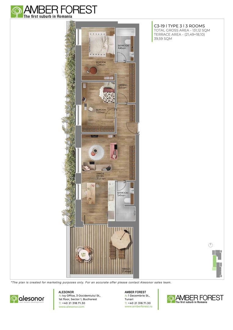 Apartament cu 2 camere, posibilitate recompartimentare in 3 camere - Poză 31