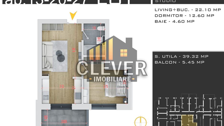 Studio, Încălzire în Pardoseală - Parcare GRATUITĂ - Pallady - Poză 2