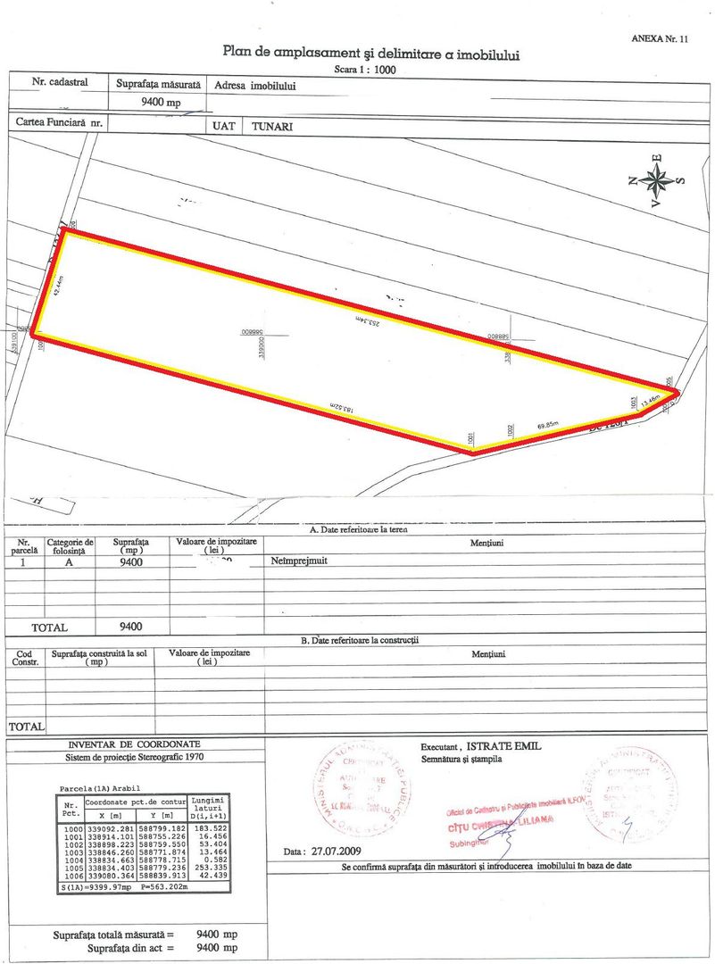 9400 mp | Ideal pentru investitie | Tunari | Deschidere la padure - Schiță 10