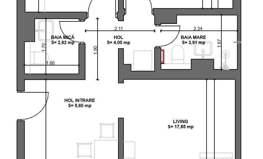 Bucovina | 3 Camere | Decomandat | Etaj Intermediar. - Schiță 8