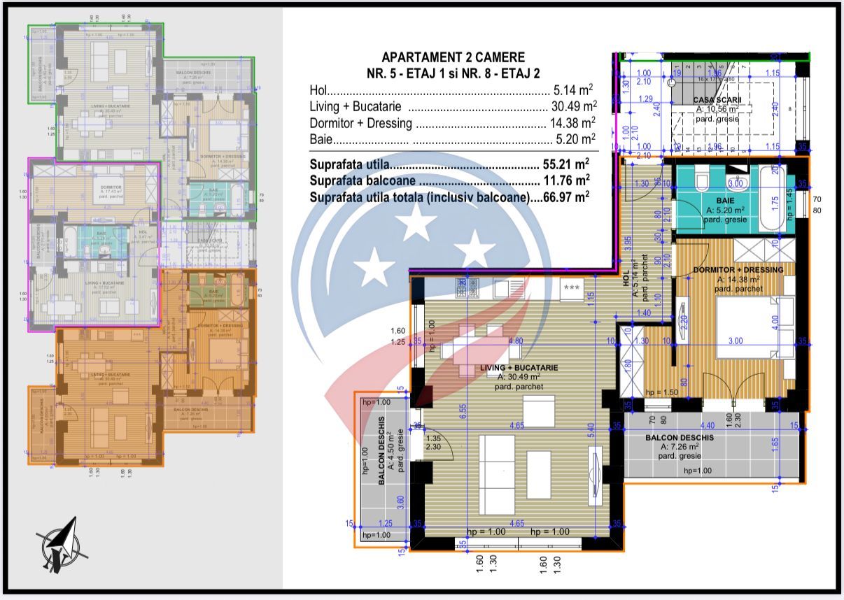 Apartament 2 camere/bloc nou/1 mai/Stadion - Poză 4