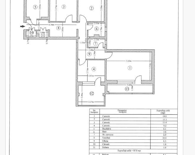 De vânzare 4 camere, spațios, 2 băi, 2 balcoane, lângă Mega Mall - Poză 12