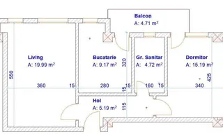 Apartament 2 camere si parcare subterana in Turnisor - Schiță 13