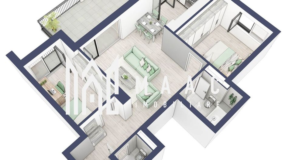 Apartament 3 camere | Balcoane 27.4 mp | Etaj 3 | Turnisor - Poză 4