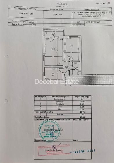 Apartament 2 camere Complet mobilat Sector 6 Drumul Taberei - Schiță 13