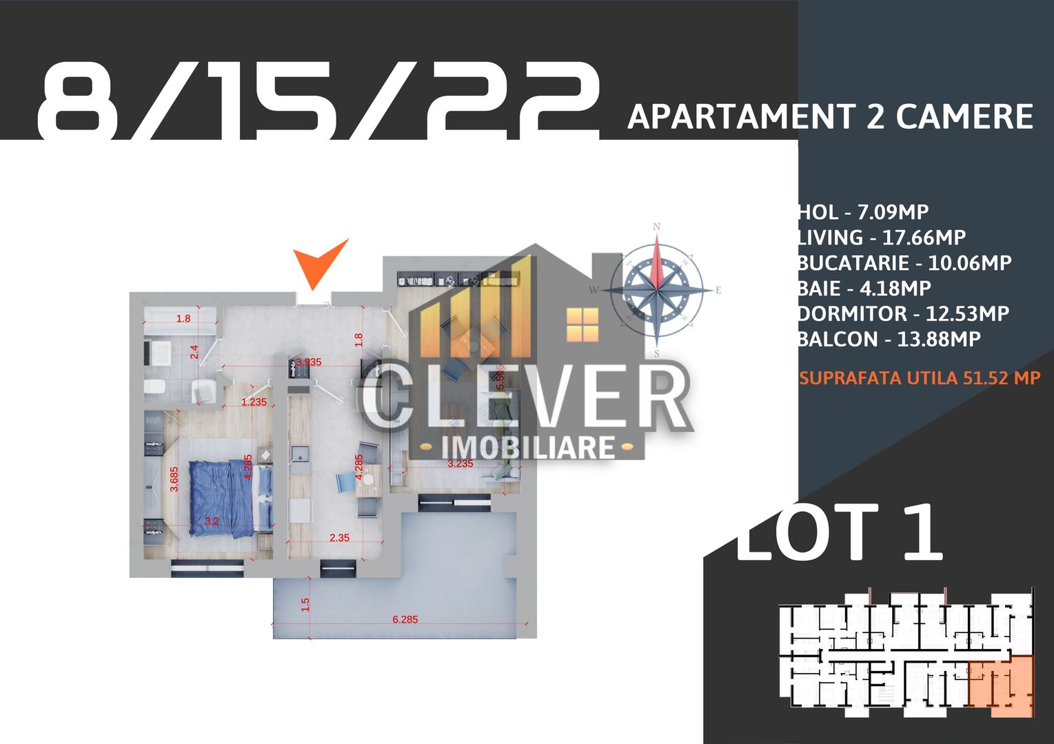 PROMO Apartament 2 camere  Th. Pallady-Loc de parcare BONUS - Poză 2