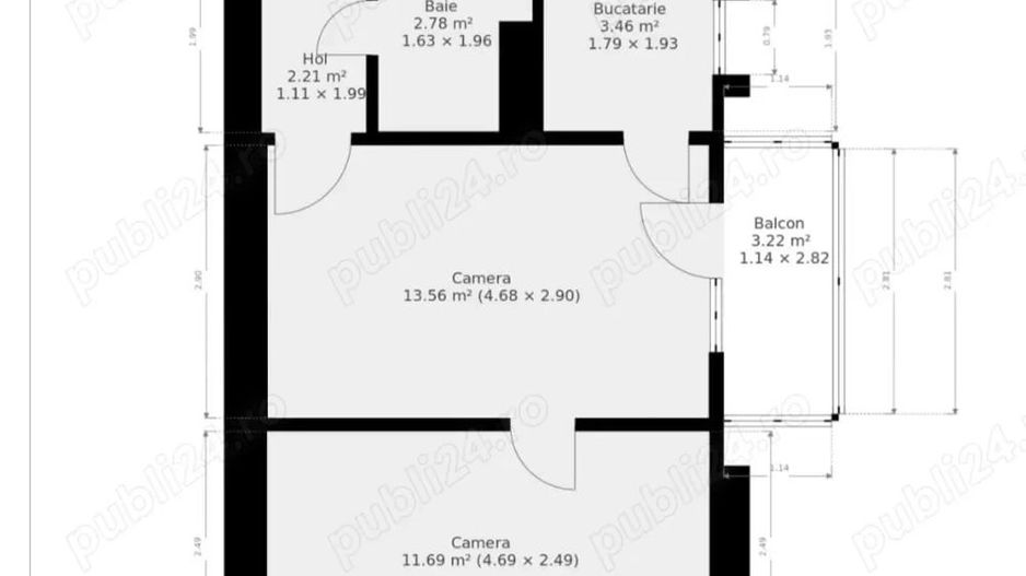 COMISION 0% | Apartament 3 camere | Sagului | 42 mp utili | Etaj 4/4 - Poză 9