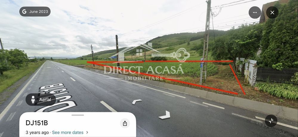 Teren 1400 mp intravilan | Front 48 m | Cerghid | - Poză 5