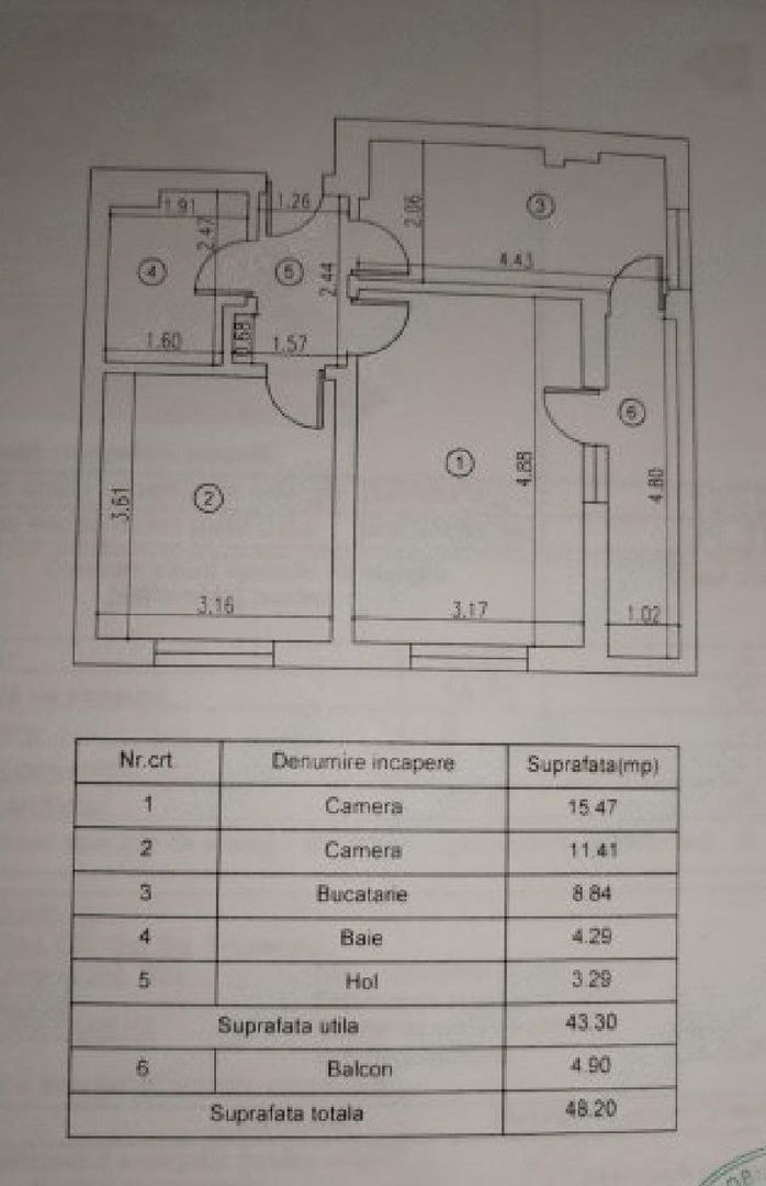 Apartament 2 Camere Militari Residence Tineretului - Schiță 10