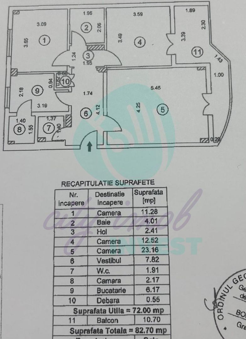 3 Camere Piața Unirii | Bloc monolit | 74 mp - Poză 2