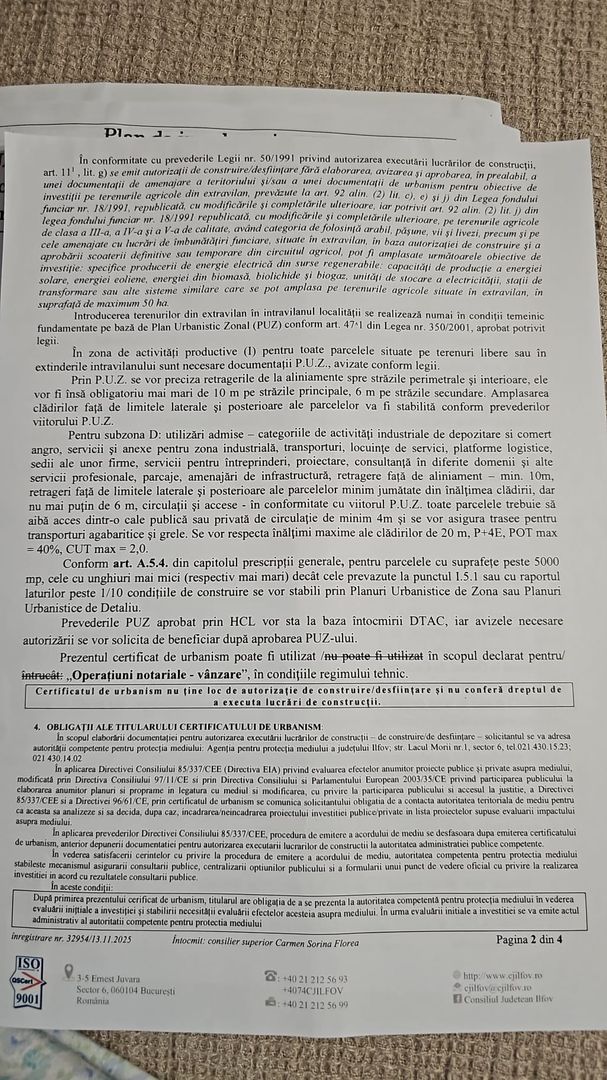 Teren Intravilan 13848 mp deschidere la A1 zona Carrefour Militari - Schiță 5