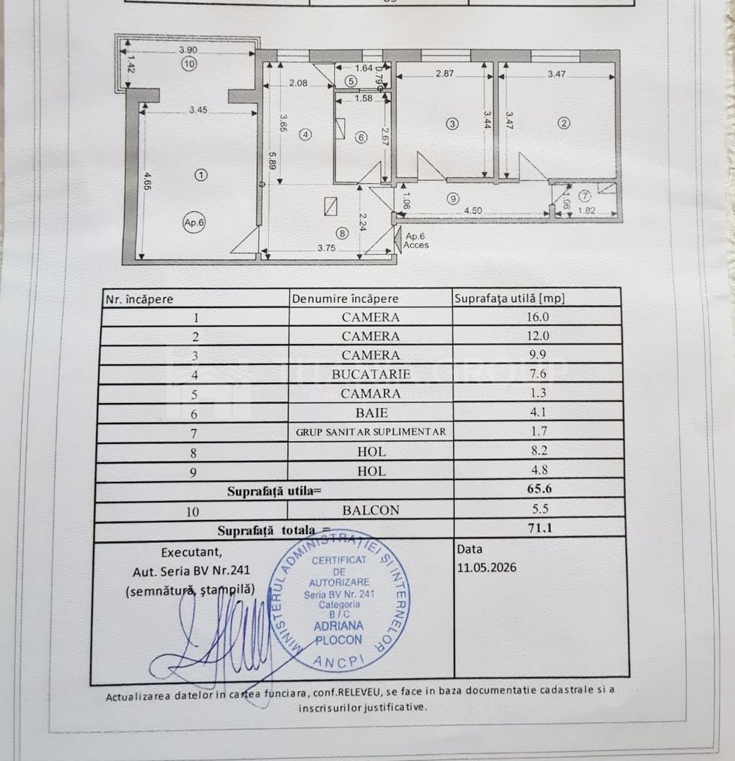 Apartament 3 camere, 2 bai, etj 1, zona Racadau, priveliste superba spre Tampa - Poză 8