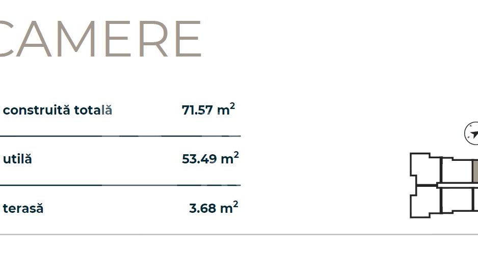 Vânzare, apartament cu 2 camere, zona Tractorul - Schiță 6