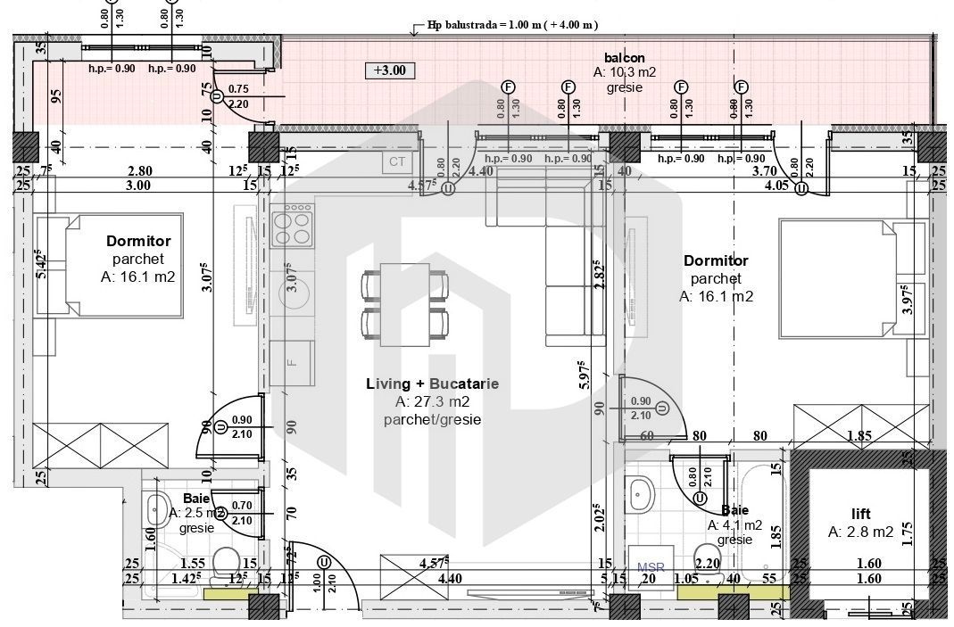 Apartament 3 camere - Etaj 2 - Lift - Intabulat - Arhitectilor - Poză 6