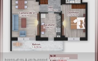 2 camere parcare bonus -oferta lansare proiect Pallady - Schiță 10