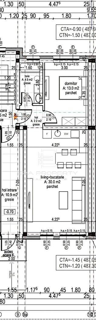 Apartament 2 camere + gradina 50 mp, la cheie , Cristian - Schiță 10
