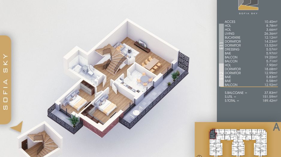 5 camere tip duplex Finalizare Rapida -  Titan Pallady  7 min Metrou N Teclu - Schiță 9