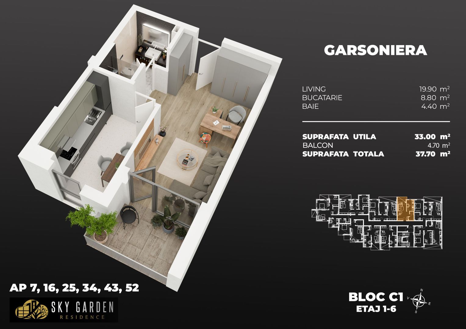 garsoniera dec 3min metrou Berceni - Poză 2