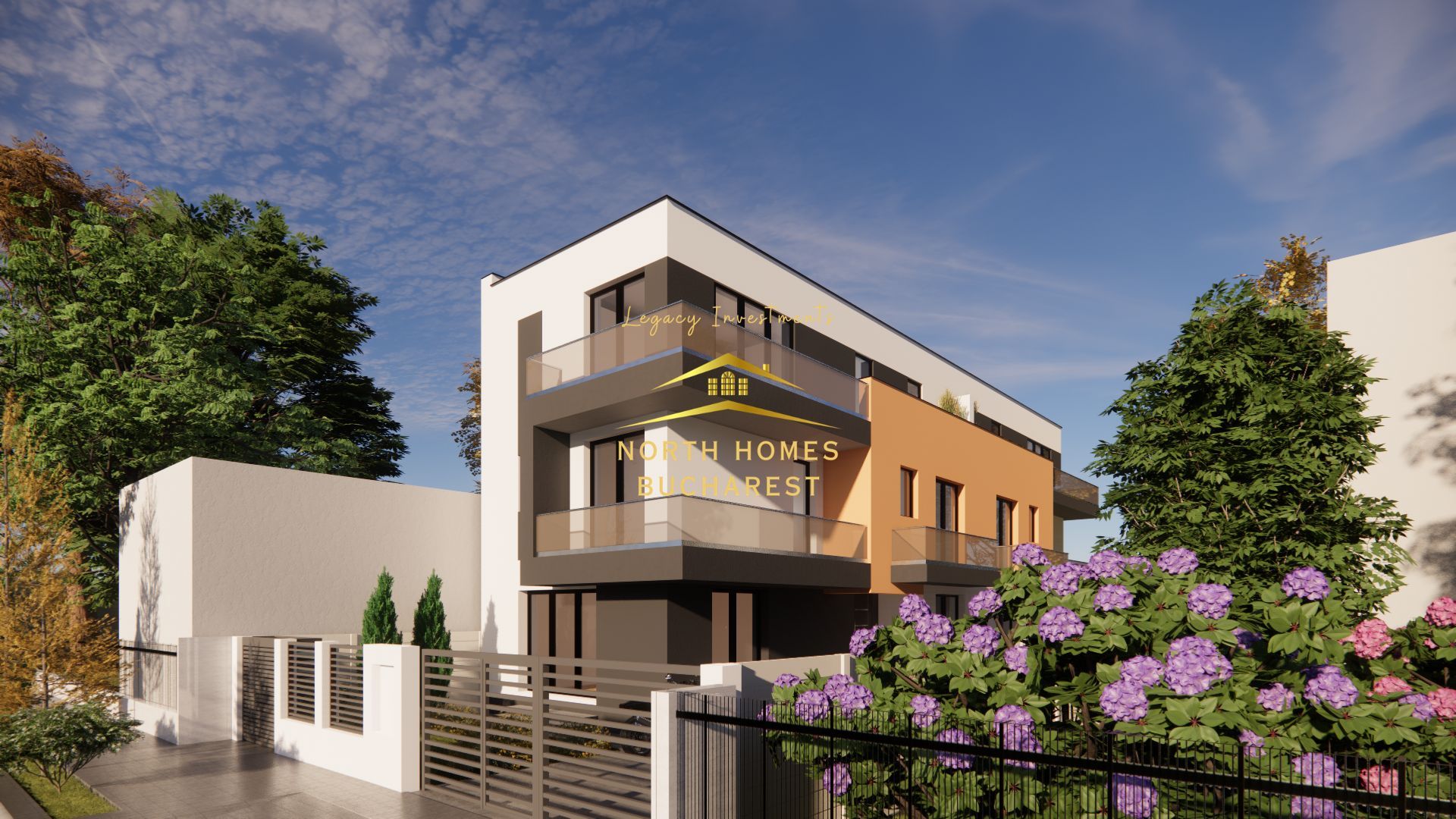 Vând vila în duplex 4 camere, 3 dormitoare, 4 bai, 2 locuri parcare - Poză 1