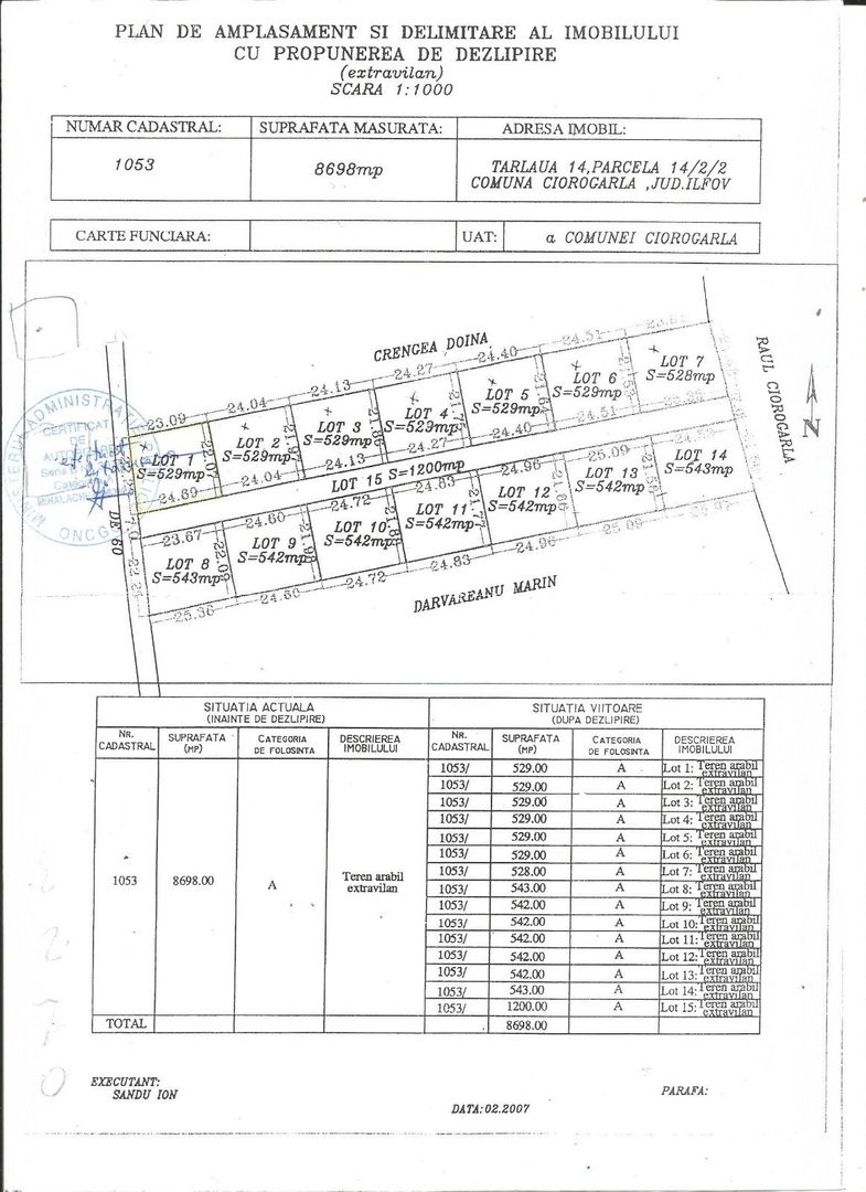 Stradal- Utilitati- Liziera Ciorogarla - Strada Sacamilor - Schiță 10
