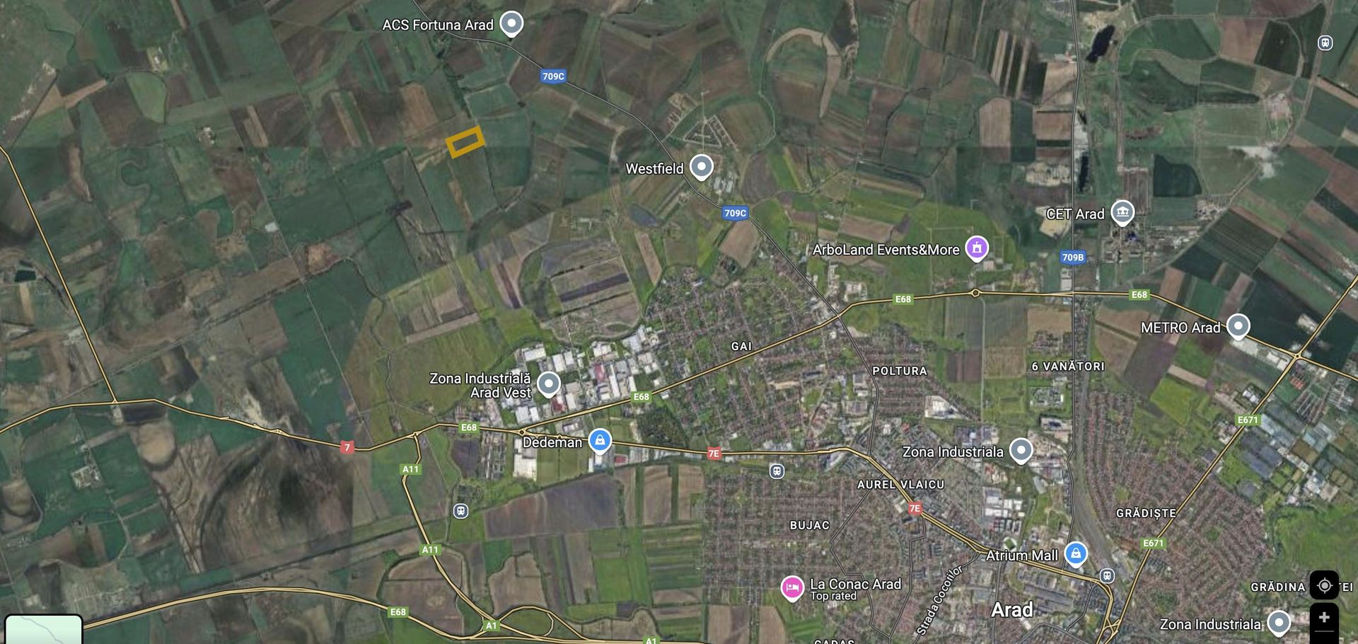 DE VANZARE TEREN AGRICOL 2,77 HA, ARAD - Poză 3