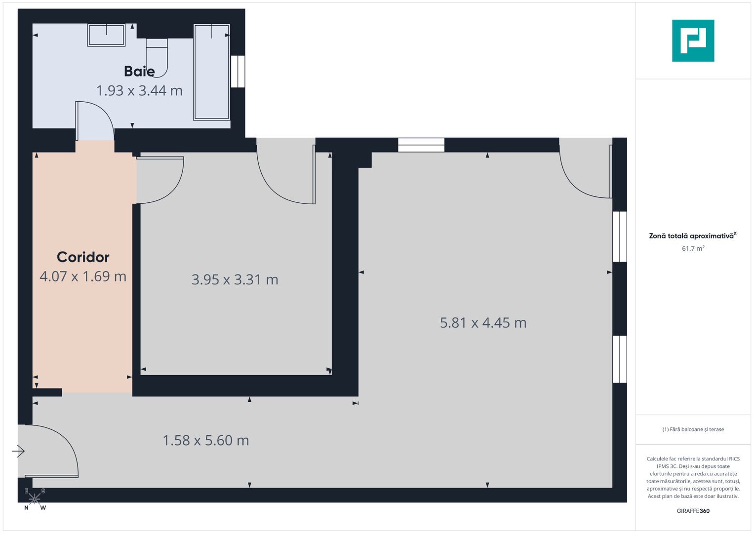 Apartament cu 2 camere, etajul 1, în Moşniţa Nouă - Poză 7