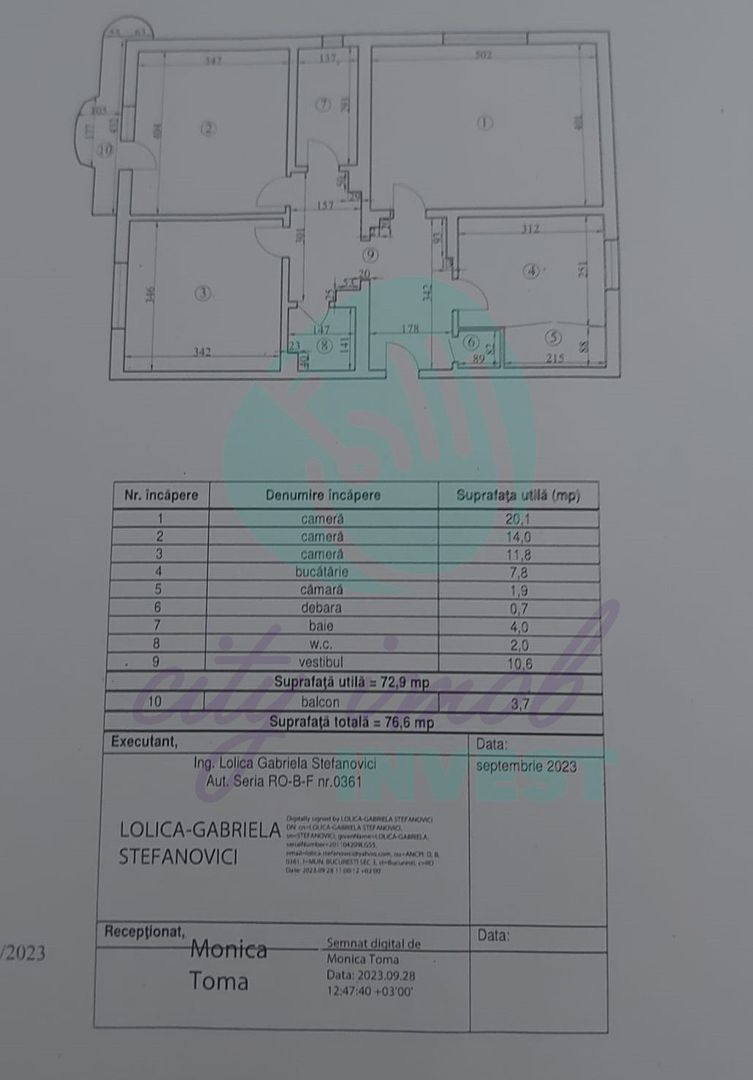 APARTAMENT 3 CAMERE SPATIOS-NERVA TRAIAN-BLOC REABILITAT - Poză 8