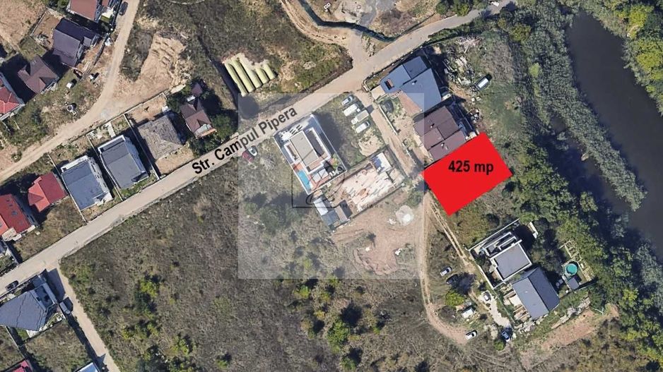 Teren Campul Pipera 425 mp plus 68 mp cota drum pentru constructie - Poză 1