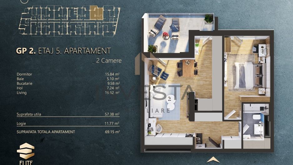 Oportunitate de Investitie! 2 Camere Elite City! - Poză 3