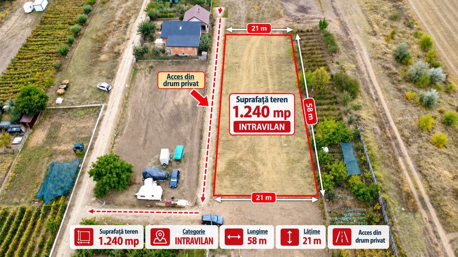 TEREN INTRAVILAN 1.240 MP – VASLUI | MOARA GRECILOR – CELANOVA - Poză 3