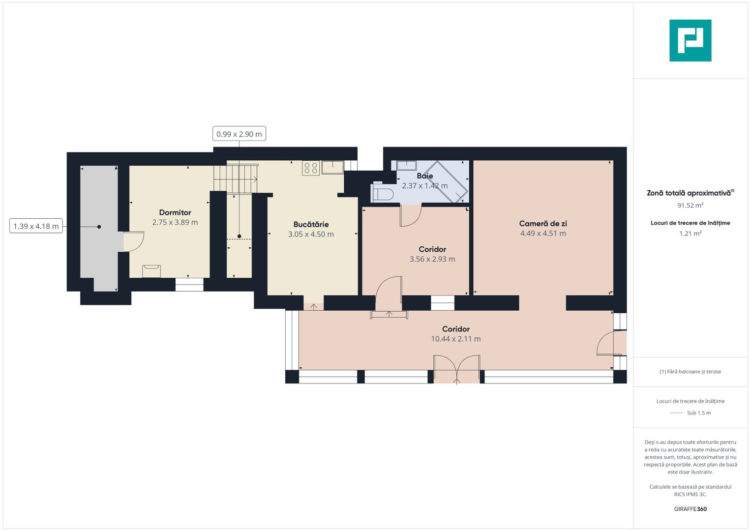 Apartament la curte comună - Central - Poză 26