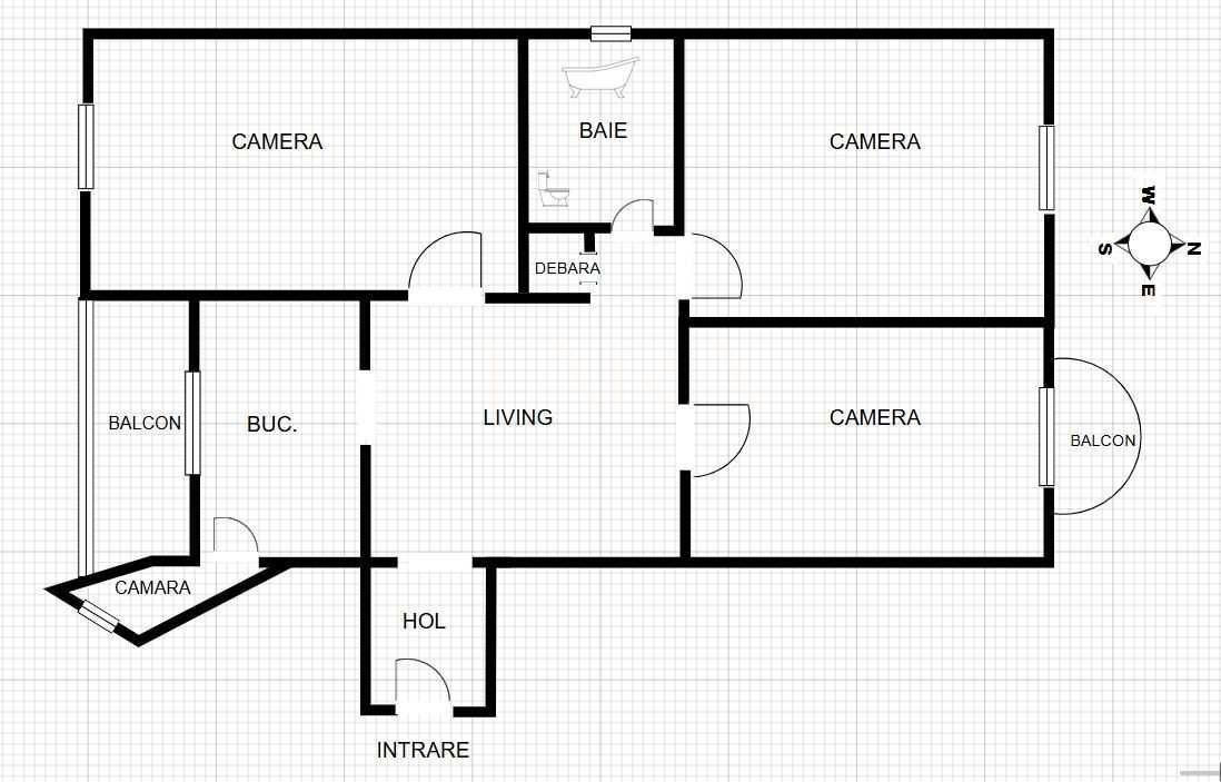 Apartament cu 4 camere, 2 balcoane, zona Mărăști, lângă Iulius Mall. - Poză 1
