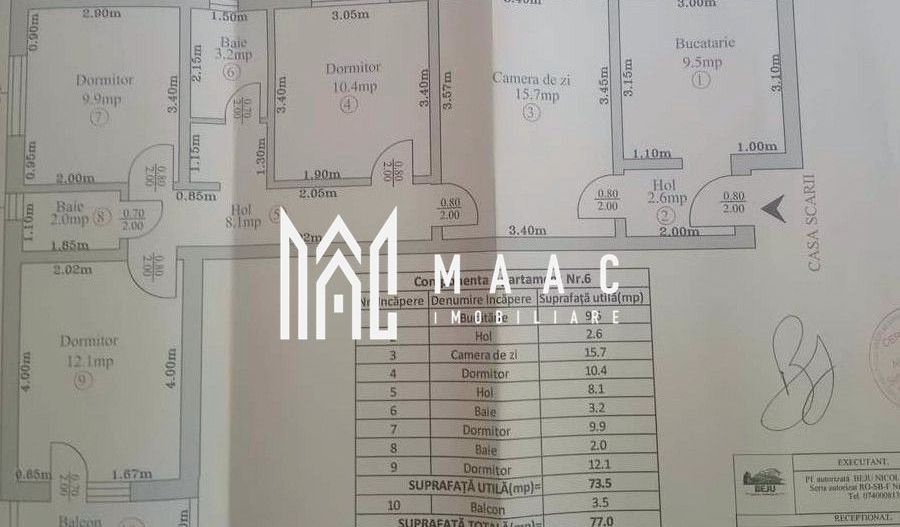 Apartament 4 camere I 73 Mpu I Etaj 1 I Decomandat I Rahovei - Poză 15