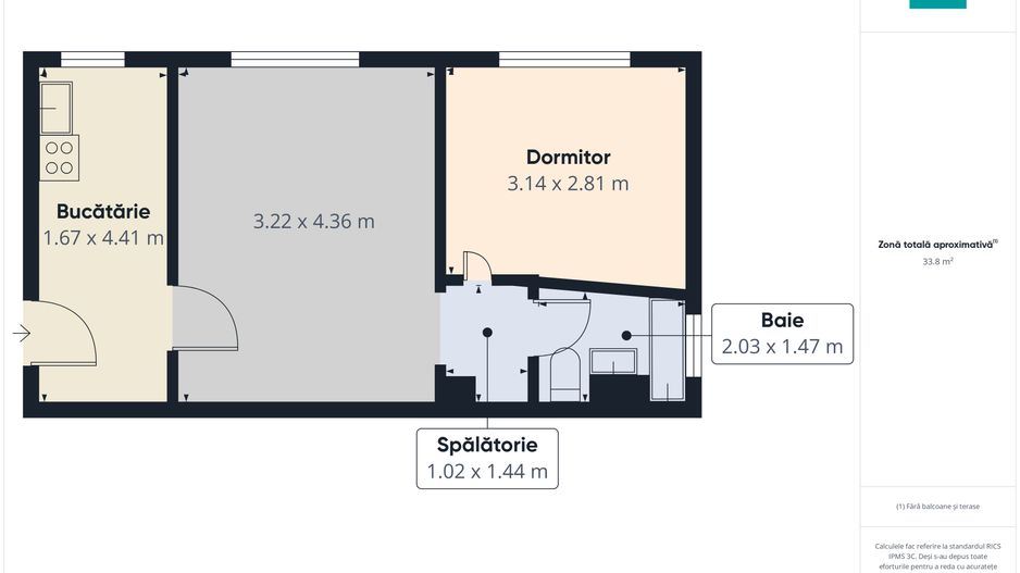 Apartament 2 camere, G. Ureche, zona D. Cantemir - Poză 8