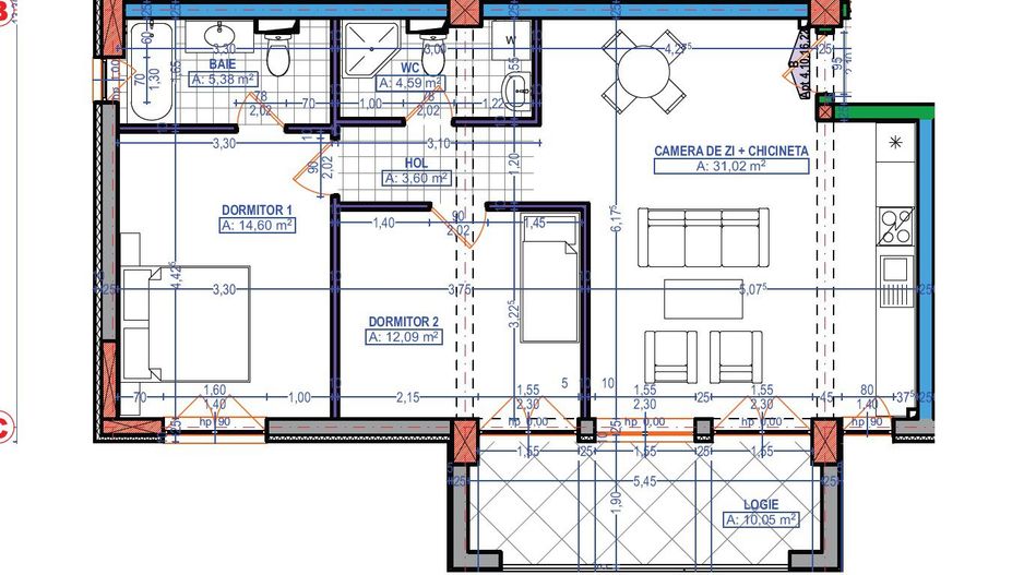 Aradului | 3 camere | Bloc nou | 2 băi | Lift | Parcare subterană - Poză 16