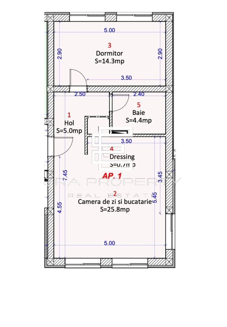 Apartament 3 camere -intabulat - Selimbar zona Shopping City - Schiță 7