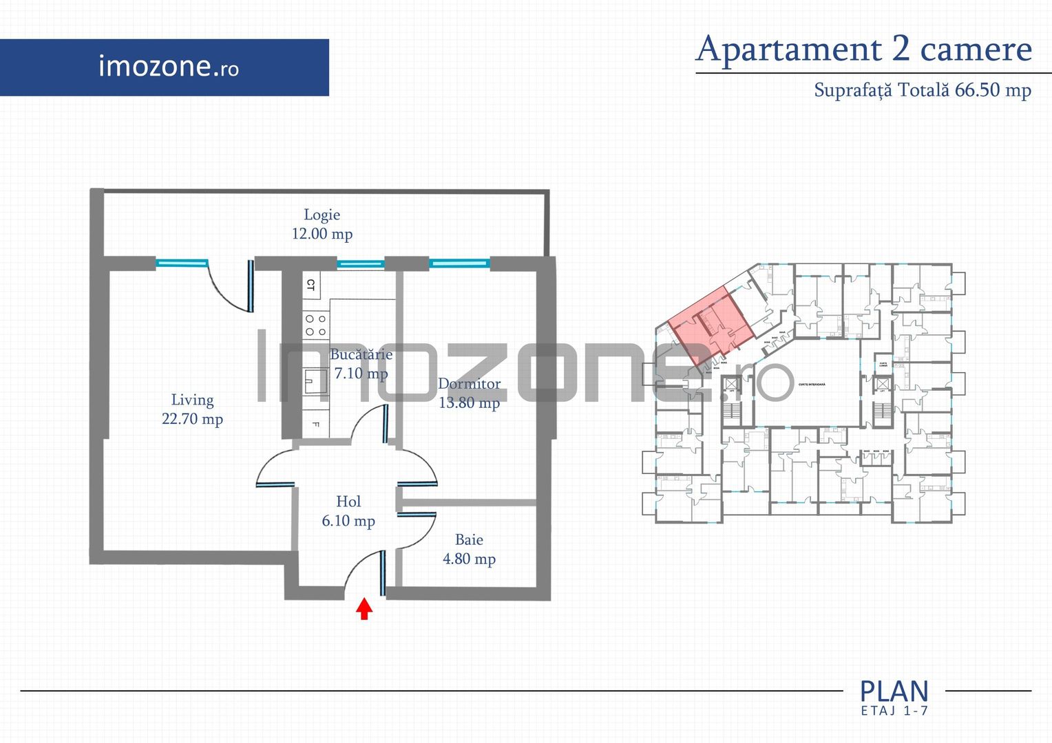 Apartament 2 Camere | 77 mp | Bloc Nou | Metrou Pacii / Preciziei | Militari - Poză 24