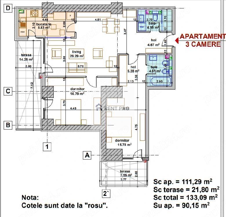 Apartament premium cu 3 camere | 90 mp utili | Lujerului - Poză 7